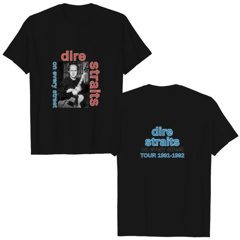 Dire Straits On Every Street Tour 2 Sided Shirt